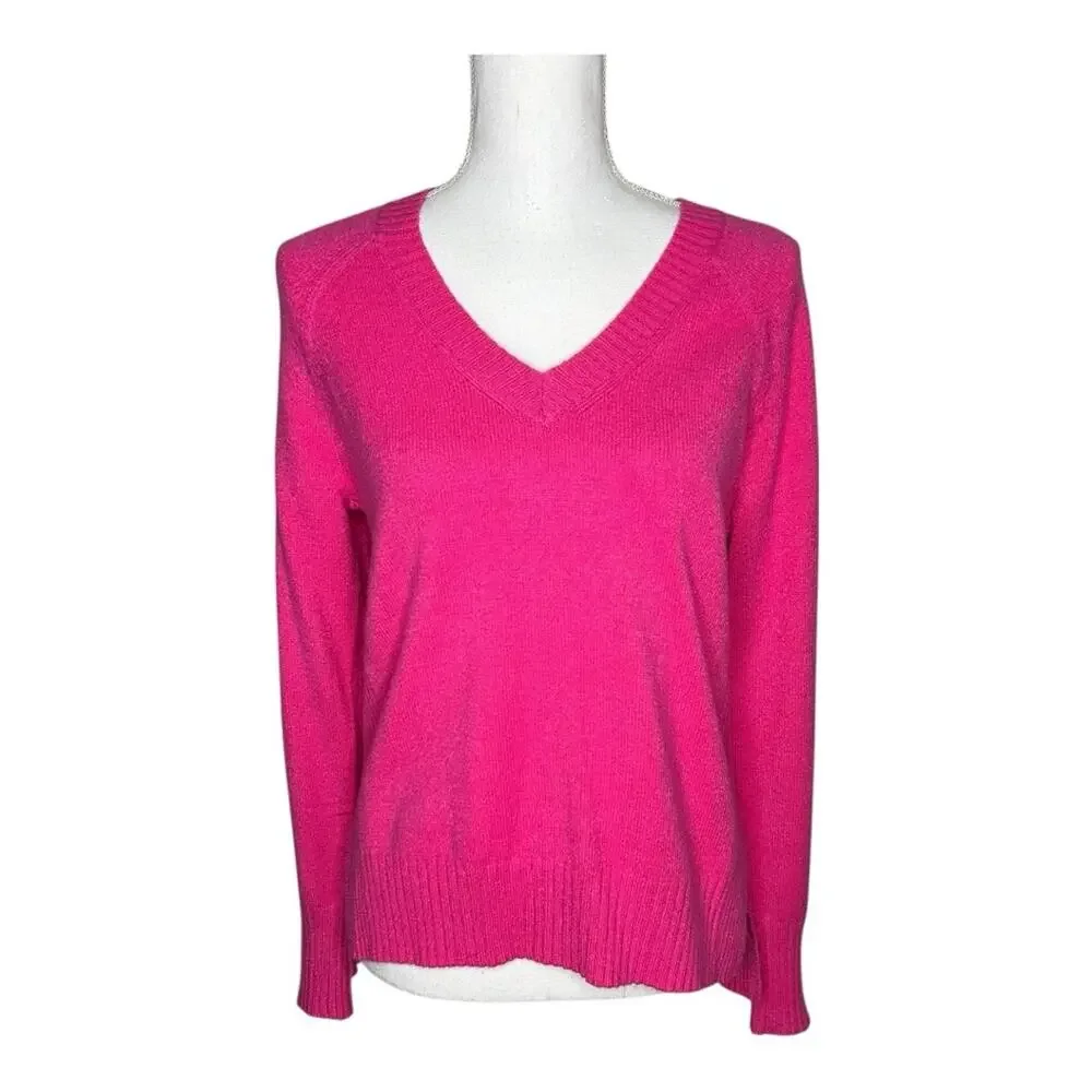Lilly Pulitzer Kaycee Sweater V Neck Raglan Sleeve Passion Fruit Pink XS NWT